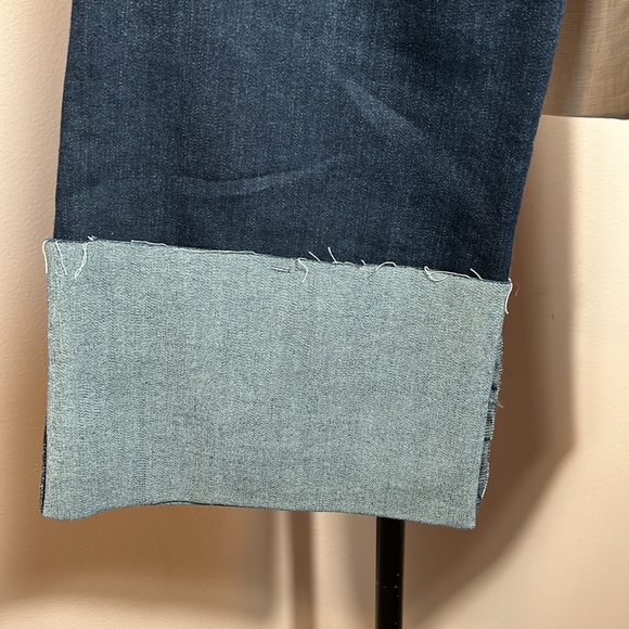 Black Label C'est Toi High Rise Folded Wide Leg Jeans Waist 26/1 - Picture 11 of 16